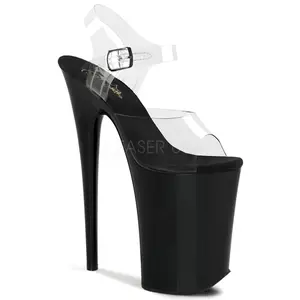 9 Inch Heel INFINITY-908 Clear Black