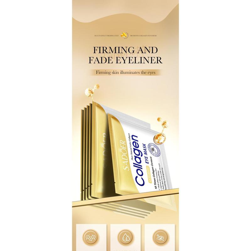 20pcs (10 Pairs) Collagen Eye Masks – Banish Dark Circles + Bags! Hydrate & Firm Eyes