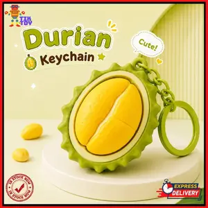Mini Durian Clicker Fidget Keychain Cute Kawaii Durian Series Anti Stress Kids Toy Press Decoration