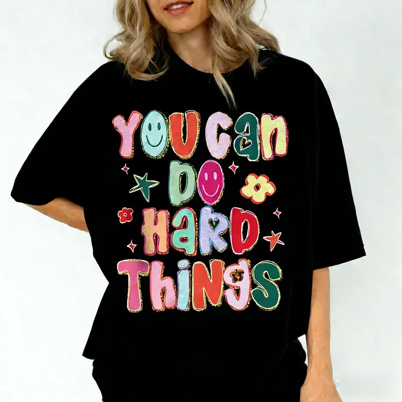 Comfort Colors You Can Do Hard Things Teacher Shirt, School Counselor T-Shirt, Special Education Teacher Shirt, SPED Teacher Shirt Gift