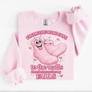 Nurse Sweatshirt T-Shirt, From The Windows To The Walls There Better Not Be Any Falls Tee, Nurse Week Valentine Shirt, CNA Valentine, ICU Nurse Gifts