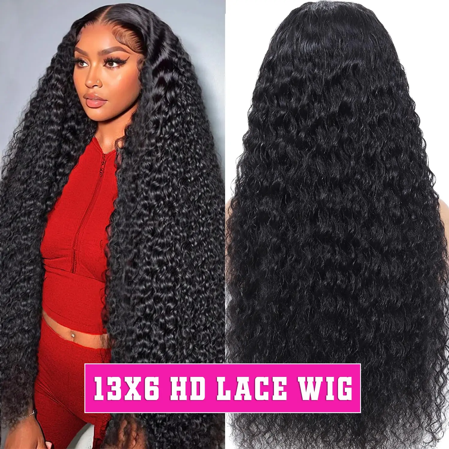 180%-13x6 Wig-Curly