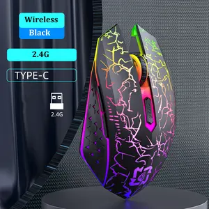 RGB Wireless Gaming Mouse Bluetooth 5.2 & 2.4G Dual Mode, 6 Silent Buttons Ergonomic Mouse for MacBook, Laptop, PC Computer