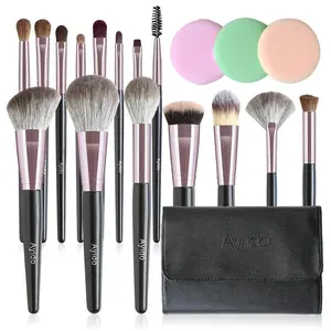 Brush Make up 15Pcs Makeup Brushes Make up Brushes Set Livid for Makeup Professional Makeup Brush Kabuki Foundation Blending Brush Eyeshadows Make up Brush Set Gift for Women Ayido
