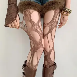 Sexy Hollow Out Fishnet Tights for Women – Stretchy Goth Clubwear Stockings