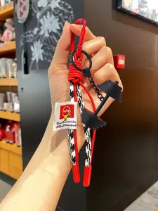 Sporty Gym Dumbbell Keychain With Woven Rope Charms Fitness Key Ring with Weightlifting Icons (Barbell,Dumbbell)-DIY Dumbbell Barbell Element Bag Charm Keyring Gym Dumbbell Pendant Handbag Backpack Ornaments Gym Bag Accessory Gift for Fitness Enthusiasts