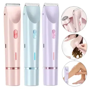Women's Electric Razor Hair Removal Device, Pain-Free Bikini Line Trimmer, Facial Depilator for Legs & Face, Cordless Body Shaver, New Lithium Battery