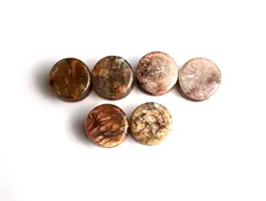 Flower Agate Double Flare Plugs – Rare Natural Floral Stone Gauges in Pink, Red, and Neutral Tones