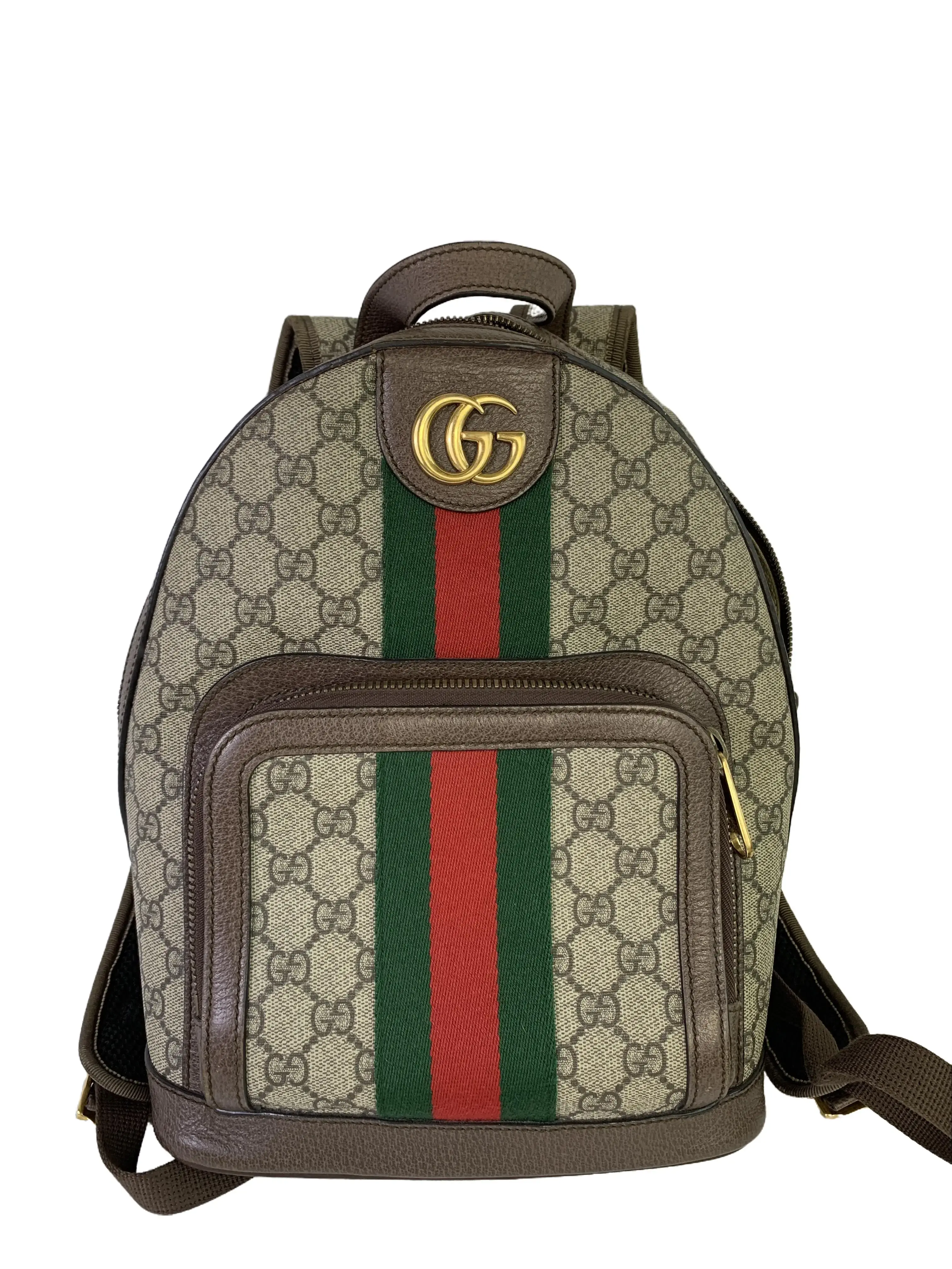 Pre-owned GUCCI Classic GG Web Canvas Mini Backpack/WJ09313015/3015/T
