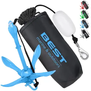 Best Marine and Outdoors Kayak Anchor, 3.5 Pound Anchor System Kit for Kayaks, Canoes, SUP Paddle Boards & Jet Skis, Fishing, Boating & Kayaking Accessories