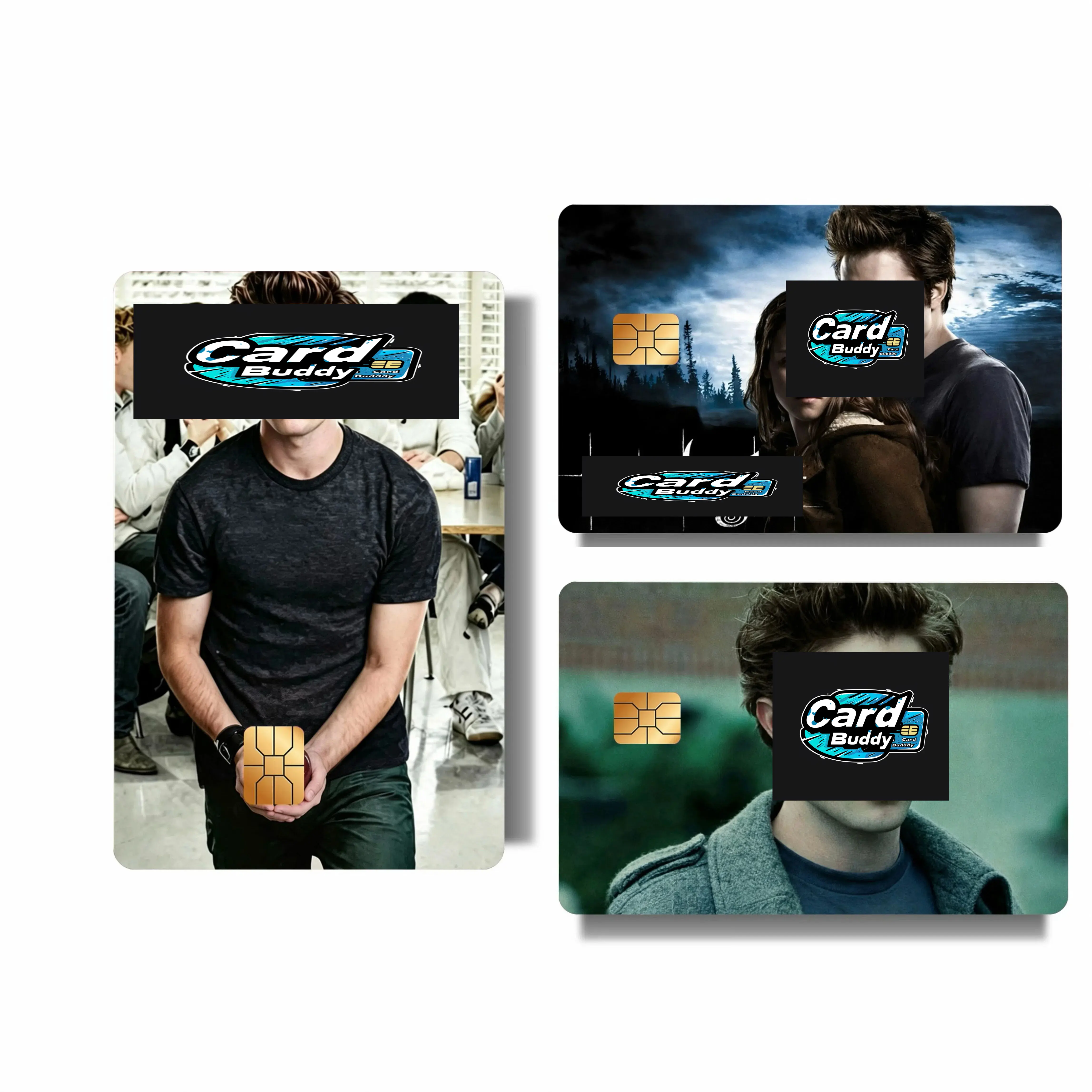 Classic Movie Style Card Sticker Set, Moody Character Aesthetic, Retro Cinematic Decor