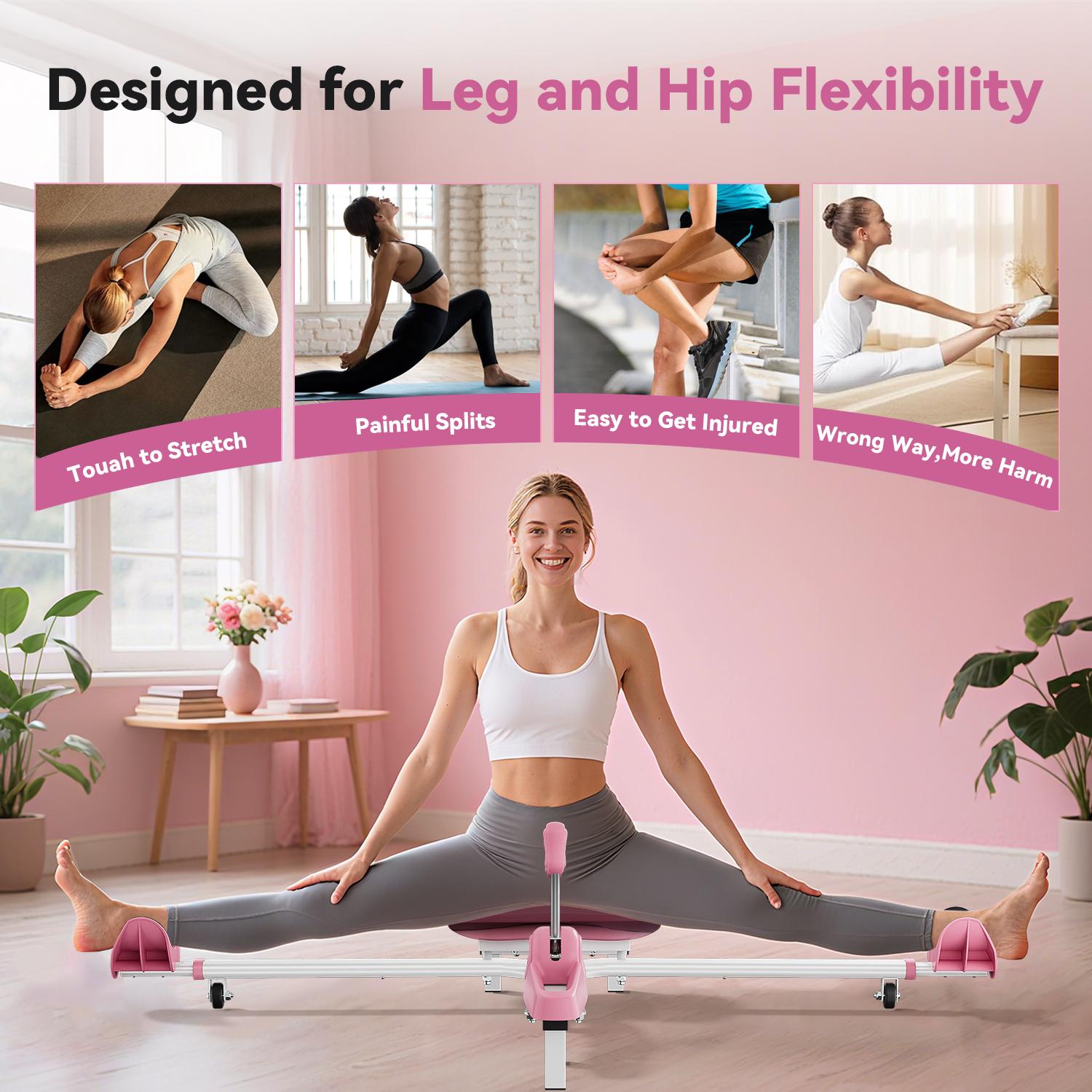FEIERDUN Leg Stretcher Machine to Enhance Flexibility,  Split Machine for Ballet, Cheerleading Dance and Gymnastics, Fit for Beginer and athlete Multifunctional Fitness Equipment Strength Training Accessory#Summervibes