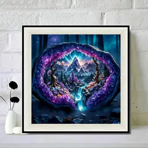 Stone Landscape Pattern DIY Diamond Arts Colorful Painting Kit without Frame, DIY 5D Diamond Arts Colorful Painting Kit, Wall Art Decor for Home