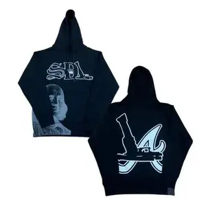 SDL Graphic Print Black Hoodie - Unisex Urban Streetwear Hooded Sweatshirt