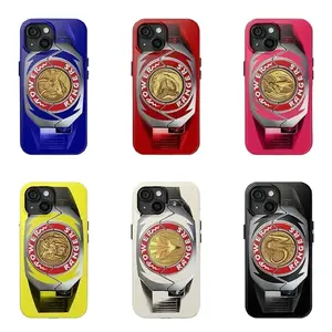 Retro Colorful Power Rangers Morpher Dino Coin Pattern Art  phone Cases For iPhone12-17 Promax Pro Plus,It's a great gift for a good friend, suitable for holidays, birthdays, and parties.