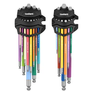 toolant Allen Wrenches Sets 22pcs(Metric&SAE), Extra Long Arm Allen Key Set with Ball End, Unique Patented Design for Magnetizing and Demagnetizing