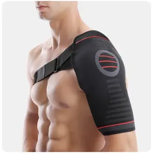 Adjustable Compression Shoulder Sleeve – Breathable Support Brace for Weightlifting, Bench Press, Basketball, Tennis – Relieves Rotator Cuff Pain, Unisex for Men & Women