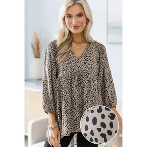 NURSING COLLECTION: All So Nice Brown Spotted Tunic