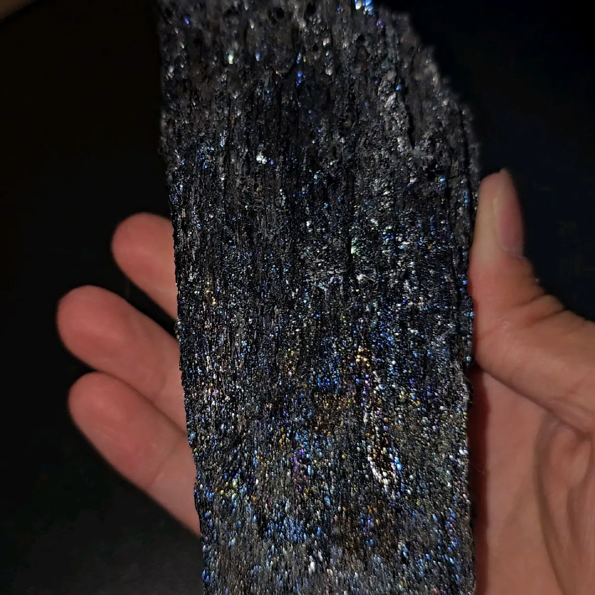 Raw Carborundum Crystal Rock | Very Colorful Reflective Colors | LARGE 8+ Oz