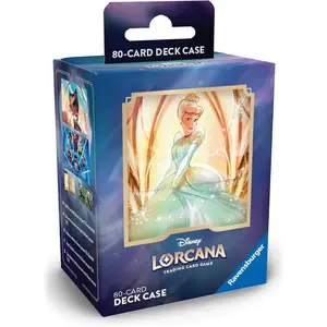 Ravensburger Disney Lorcana TCG: Archazia's Island Deck Box Featuring Cinderella - Ballroom Sensation | Securely Store 80 Sleeved Cards | Durable Portable Organizer for TCG Players | for Ages 8+