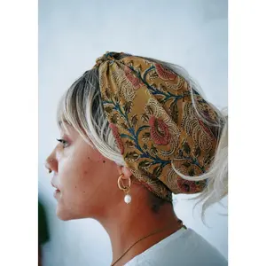 Rosegold Rivers  - Kalamkari Cotton Bandana