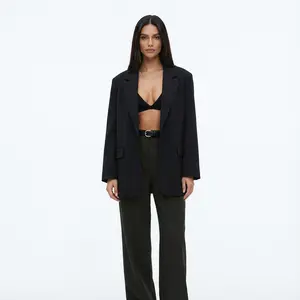 2026 Women's Oversized Black Blazer | Loose-Fit Trendy Comfort | Chic Office Casual Daily Wear