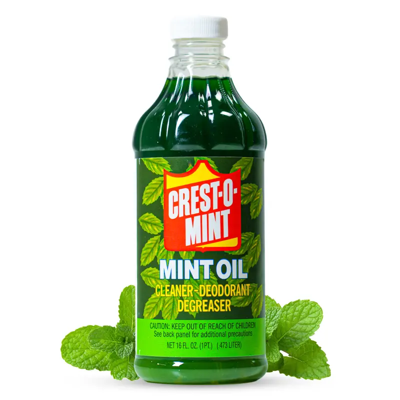 Crest-O-Mint Oil Multi-Purpose Cleaner Degreaser Deodorant USA made Eco-Friendly Pet Friendly Wintergreen 16 Oz