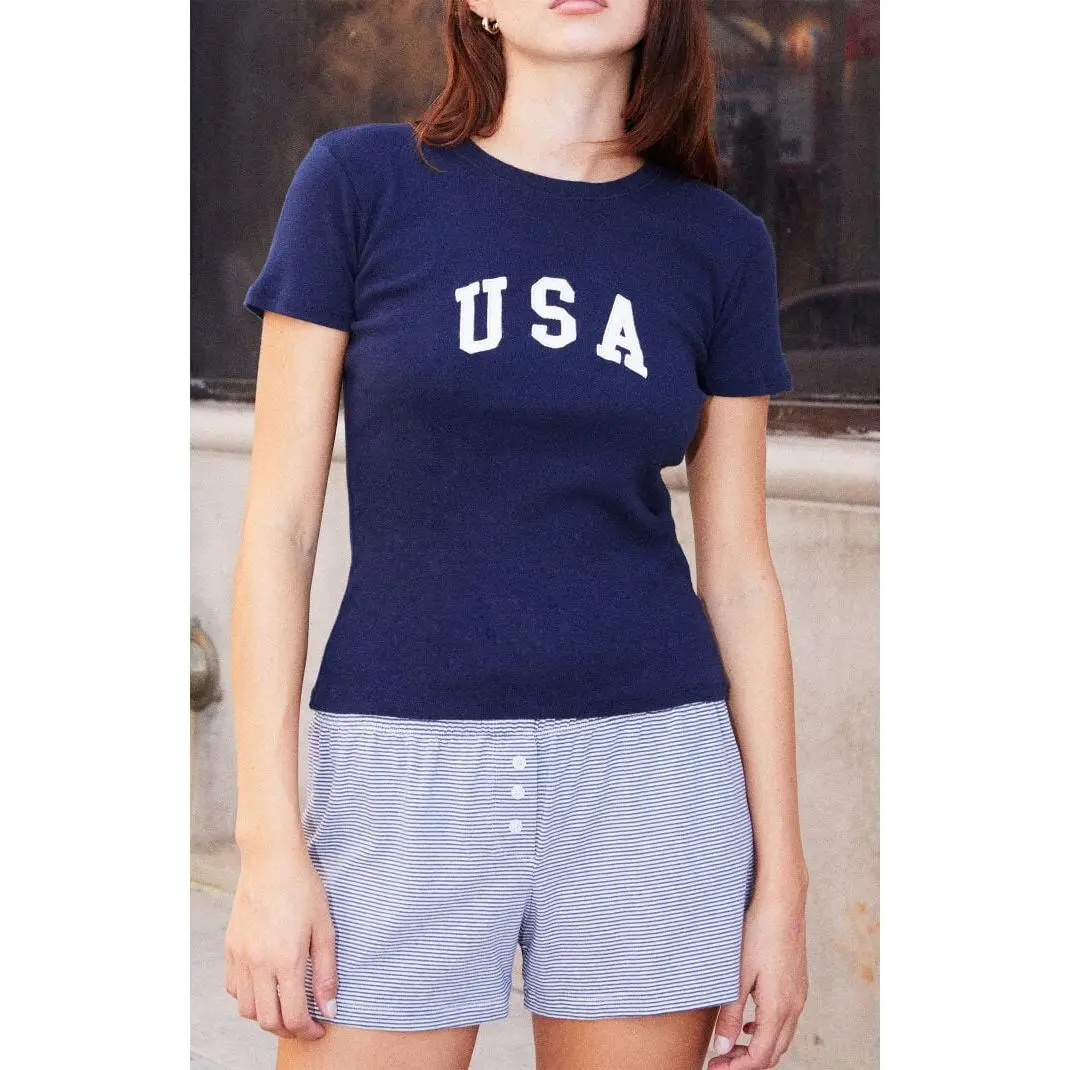 John Galt Women's Emma USA T-Shirt - Multicolor