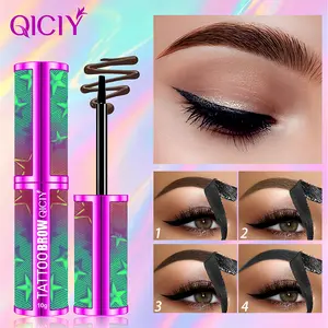 24H Waterproof Eyebrow Tint Gel Natural 3D Brows in 1 Step Peel-Off Long-Lasting Color Smudge-Proof Makeup for Effortless Perfect Brows Flawless Cosmetic