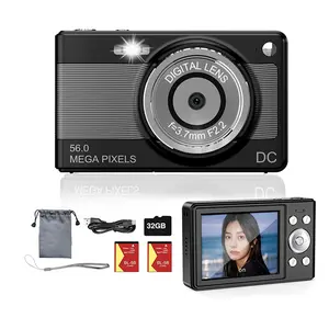 Digital Retro CCD Camera,Autofocus 1080P Rechargeable Vintage Camera,Small Compact Old School Gift for Teens Adult Beginner,Two Batteries,32GB Recording Memory Card,2.88inch Screen USB Cable Black