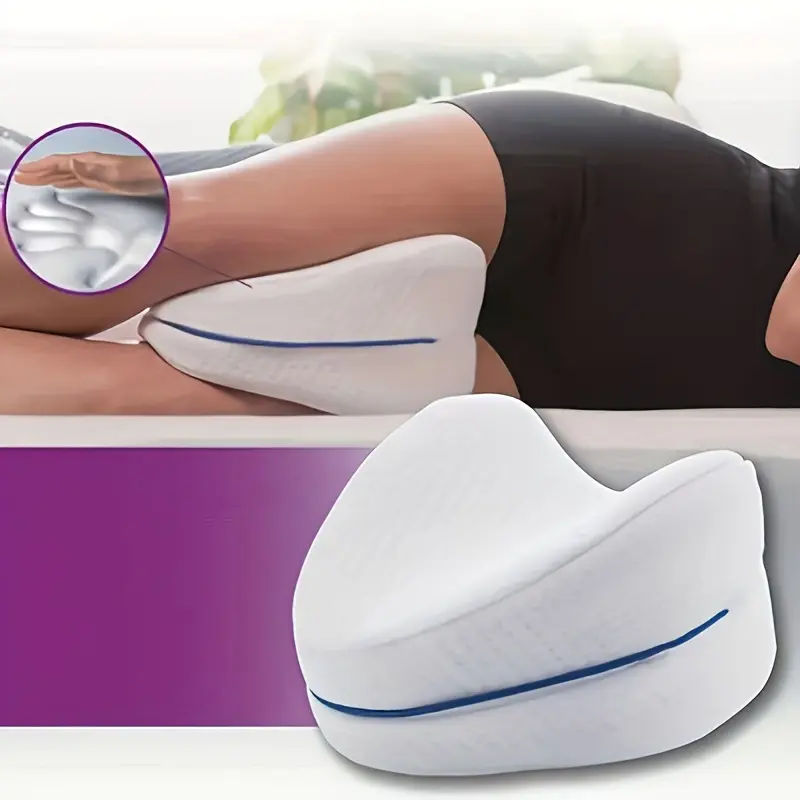Heart-Shaped Woven Memory Foam Slow Rebound Couple Pillow - Knee Pillow, Leg Support Cushion for Pregnant Women's Sleep Aid