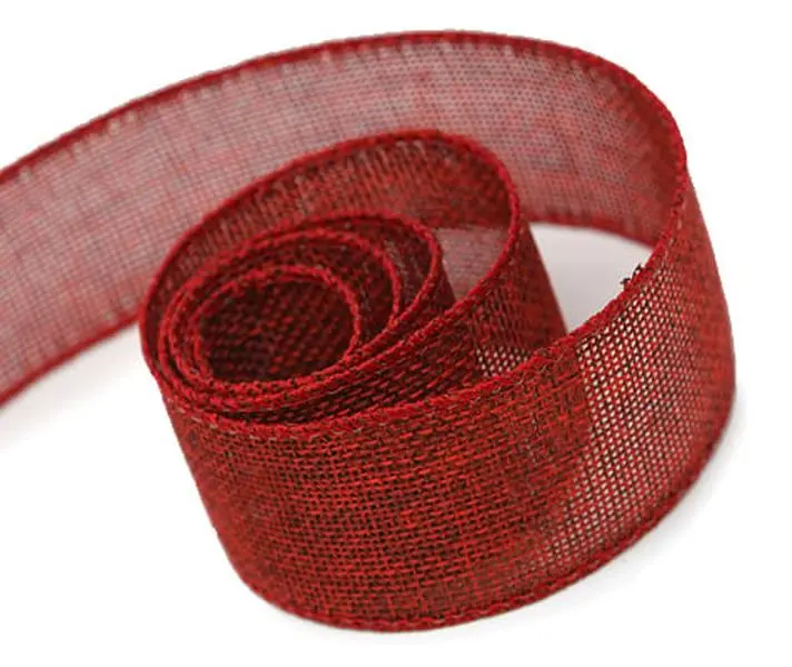 Papillon Ribbon & Bow 1.5 in. 50 Yards Burlap Ribbon- Scarlet