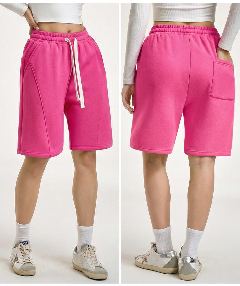 Women’s casual athletic shorts  drawstring, elastic waistband—suitable for outdoor sports, fitness, running, and casual wear; women’s shorts, athletic shorts, womenswear