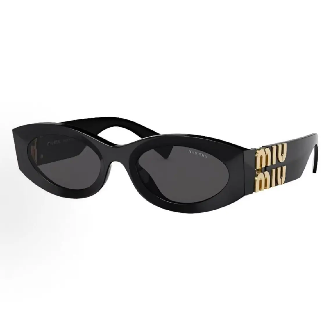 Pre-owned Brand New,{Miu Miu Cat Eye Sunglasses }for Women, Black Frame Dark Grey Lenses 54MM
