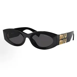 Pre-owned Brand New,{Miu Miu Cat Eye Sunglasses }for Women, Black Frame Dark Grey Lenses 54MM