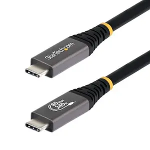 Startech CC3FT80GUSB4CABLE 3 ft. USB4 Cable USB-C 80 Gbps High-Speed Cable - Black