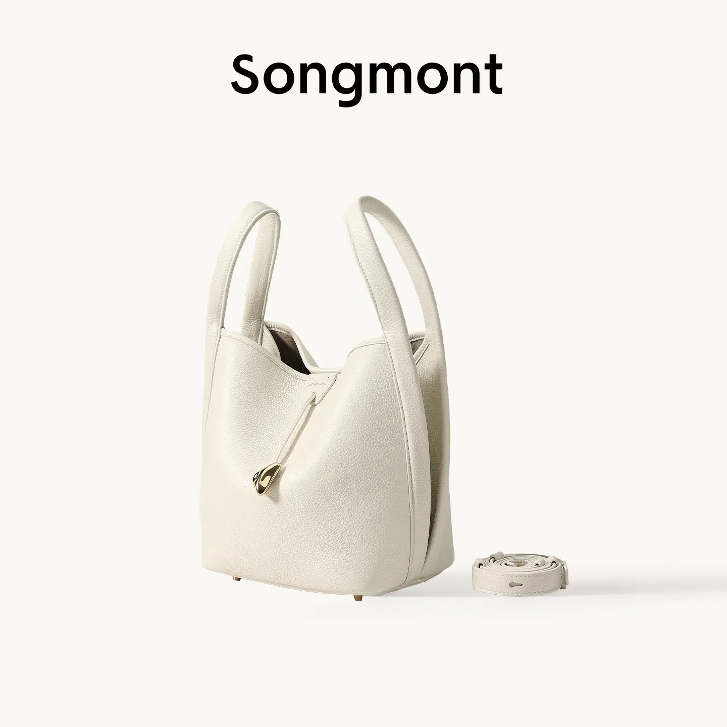 Songmont Small Song Bucket Bag - Women's Cow Hide Handbag, Stylish Luggage Accessory for Daily Use, Handbags for Women with Bucket Shape, Cow Hide Women's Handbags
