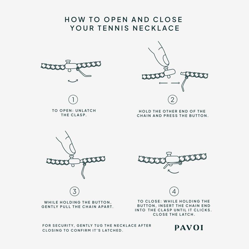 PAVOI 14K Gold Plated Tennis Necklace for Women - 3mm Simulated Diamond Tennis Chain Necklace - Sparkling Cubic Zirconia Necklace Sizes 15", 16" & 18" - Gold Jewelry Necklace with Upgraded Box Clasp with Safety Latch