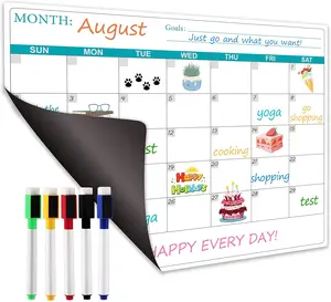 Magnetic Dry Erase Fridge Calendar - Magnetic Calendar for Refrigerator Planner, 11.4" x 14.76", Kitchen Fridge Calendars in Monthly & Weekly Set