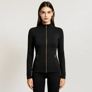 Slim fit streamlined yoga suit zipper jacket with safety pocket design and gold zipper Flag Print Hoodie Solid Zip-Up Sports Vintage Hockey Jersey for Winter Olympics Shape Men's Moisture Wicking T-Shirt wc warm