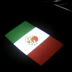 2pcs Mexican flag Sensor Door Light Projector LED Light This product card also has 35 different brand car model light projectors to choose from
