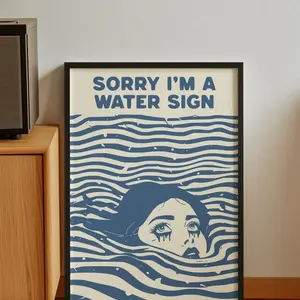 Moody wall art, pisces, pisces wall art, bathroom wall art, cancer zodiac, Zodiac gift, scorpio gifts, Pisces gifts, cancer zodiac gift, 0