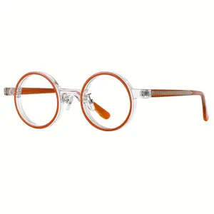 FYTOO Fashion Decorative Glasses, Unisex, Durable Material, Transparent Color with Orange Accents, Suitable for Daily Wear, Business Office, Party Gatherings, Social Media, Prom Dressing, Playful Eyewear, Stylish Glasses, Perfect Gift Choic