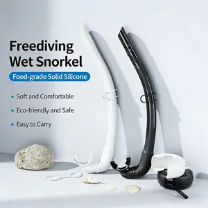 Food Grade Silicone Wet Breath Tube, Foldable Portable Design, Minimalist Sports Style, Free Diving/freestyle Snorkeling Universal Adult Professional