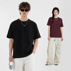 MIDMX 100% Cotton Loose-Fit Tshirt 230 GSM Heavyweight Solid Color Tee Versatile Wear Unisex Causal Slouch-Correcting Design & Breathable Comfort