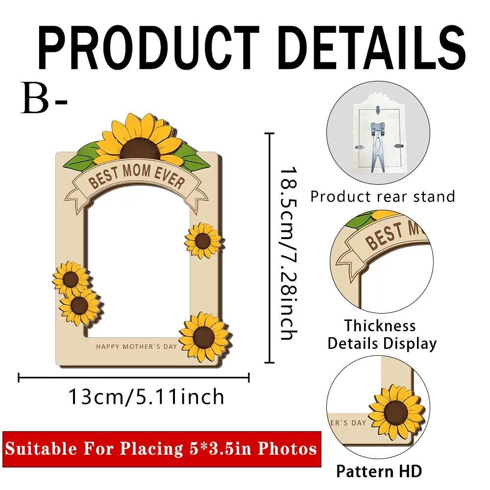 Mother's Day Best Gift for Mom Wooden Display Frame ,Commemorative Keepsake Gift from Son or Daughter to Mother