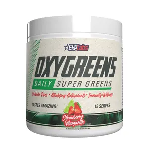 EHPlabs OxyGreens Daily Super Greens Powder - 15 Serves , Digestion & Gut Health Supplement, Organic Fibre, Prebiotics, Vegan-Friendly, 350g - Vitamin