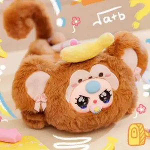 Baby Three-Pencil case  100% series  Plush Toy doll Blind box Collection