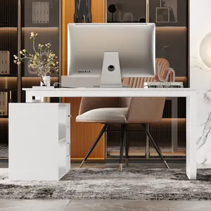 FUFU&GAGA L-shaped executive desk With Drawer Cabinet for Home and Office