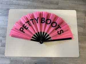 Petty Boots Clacking Fan – Large Folding Hand Fan